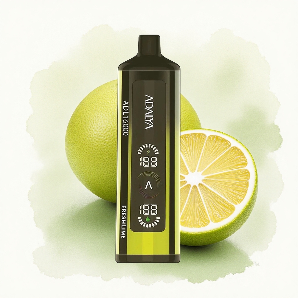 Adalya ADL 16000 PRO Puffs Fresh Lime Disposable Vape with Smart Mesh Coil and USB-C Rechargeable