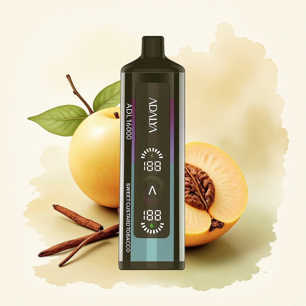 Adalya ADL 16000 PRO Puffs Sweet Custard Tobacco Steel Pipe Digital Screen