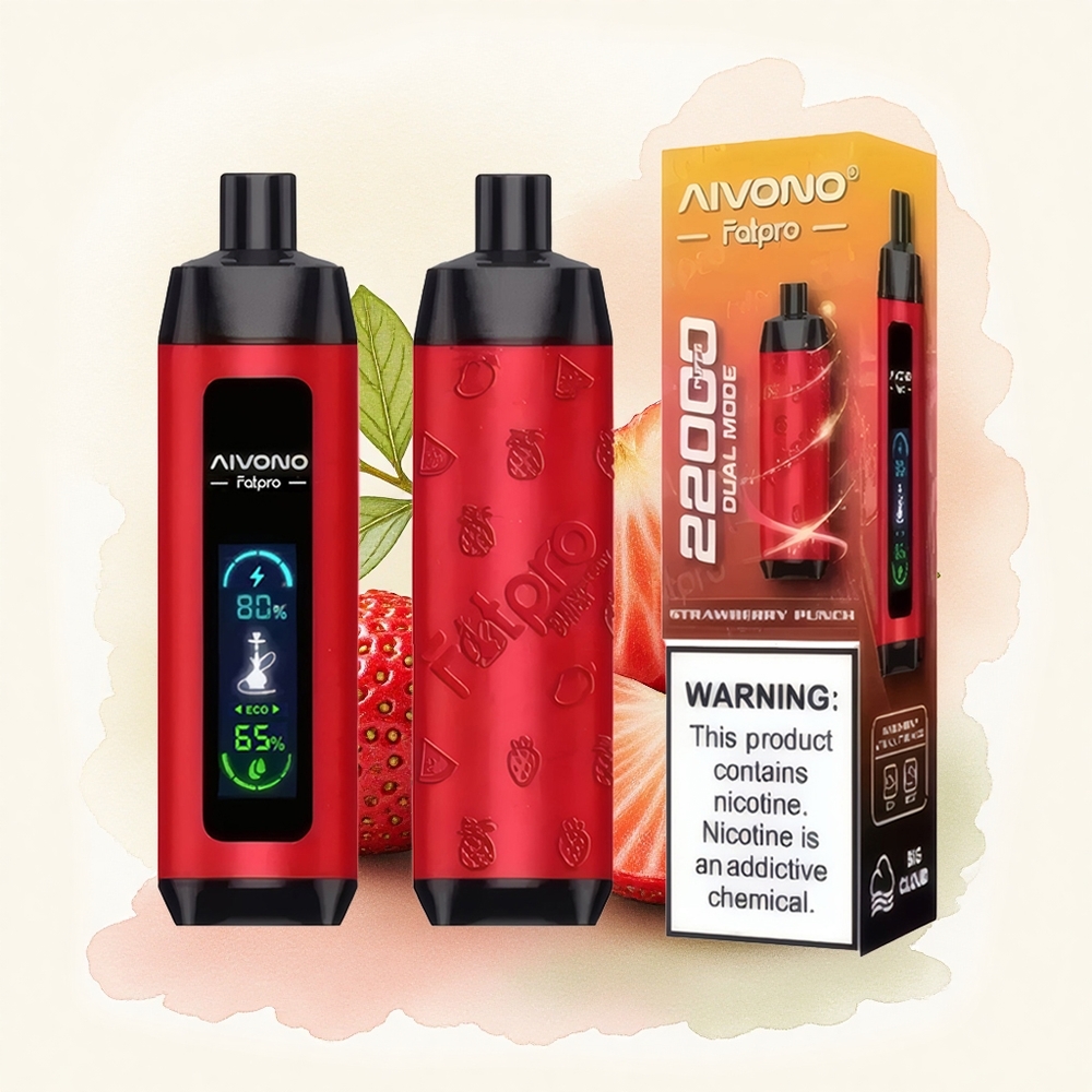 Aivono Aim Fatpro 22000 Puffs Strawberry Punch 600mAh 5% Nicotine