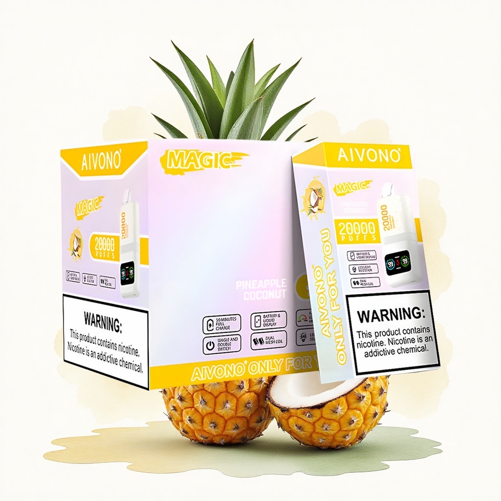 Aivono Aim Magic 20000 Puffs Pineapple Coconut 5% Nicotine 600mAh Dual Mesh