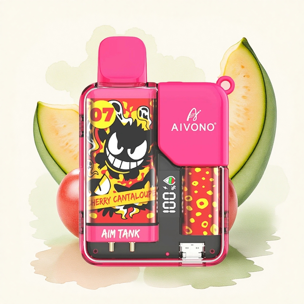 Aivono Aim Tank 9500 Puffs Cherry Cantaloupe 650mAh 18mL 5% Nicotine