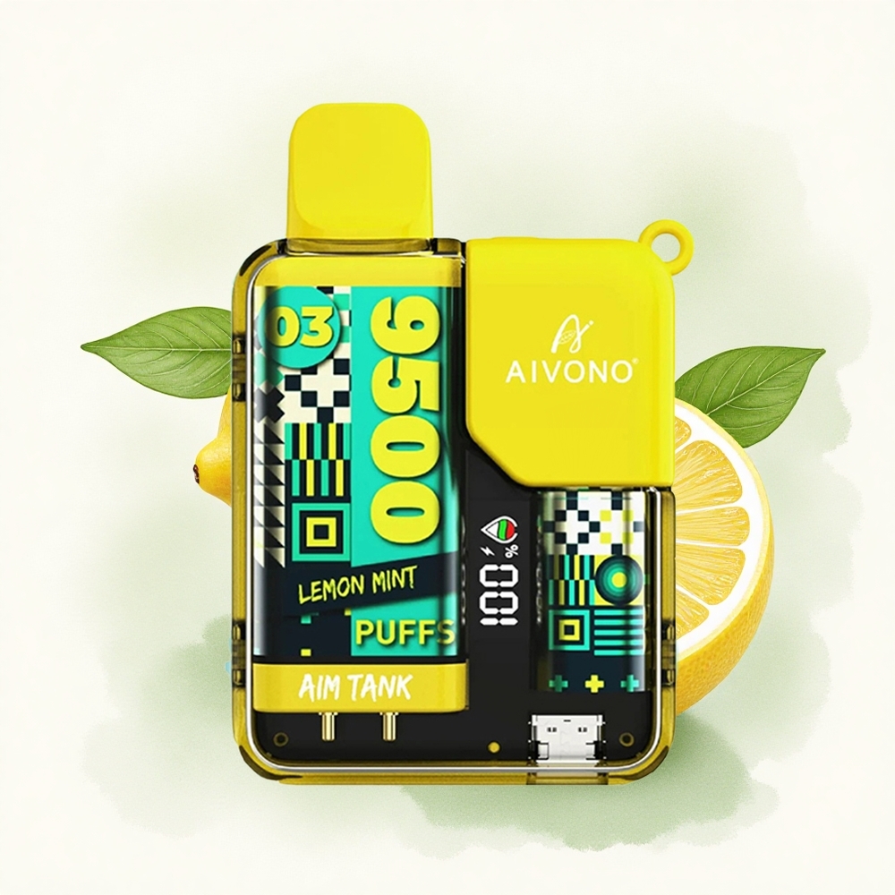 Aivono Aim Tank 9500 Puffs Lemon Mint 650mAh 18ml 5% Nicotine