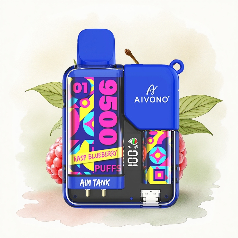 Aivono Aim Tank 9500 Puffs Rasp Blueberry 18ml 650mAh 5% Nicotine