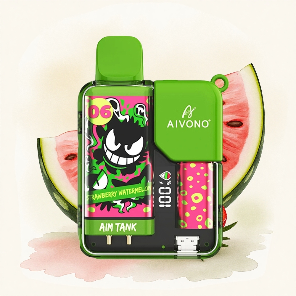 Aivono Aim Tank 9500 Puffs Strawberry Watermelon 650mAh 18ml 5% Nicotine