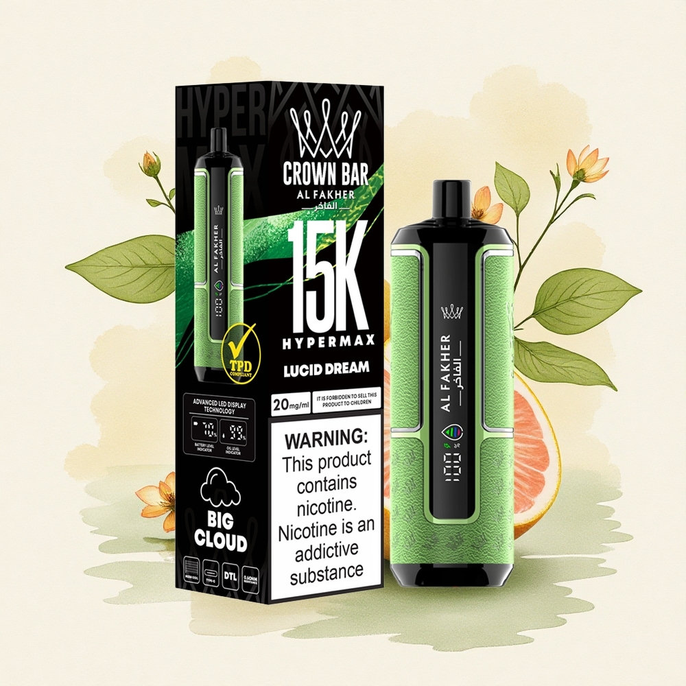 Al Fakher Crown Bar 15K Hypermax Lucid Dream 22ml 600mAh Direct-to-Lung