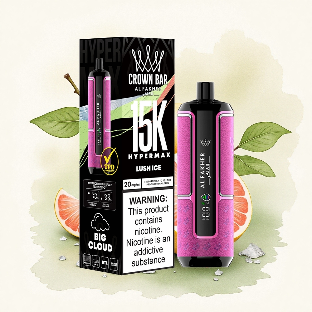 Al Fakher Crown Bar 15K Hypermax Lush Ice 22ml 600mAh Nicotine