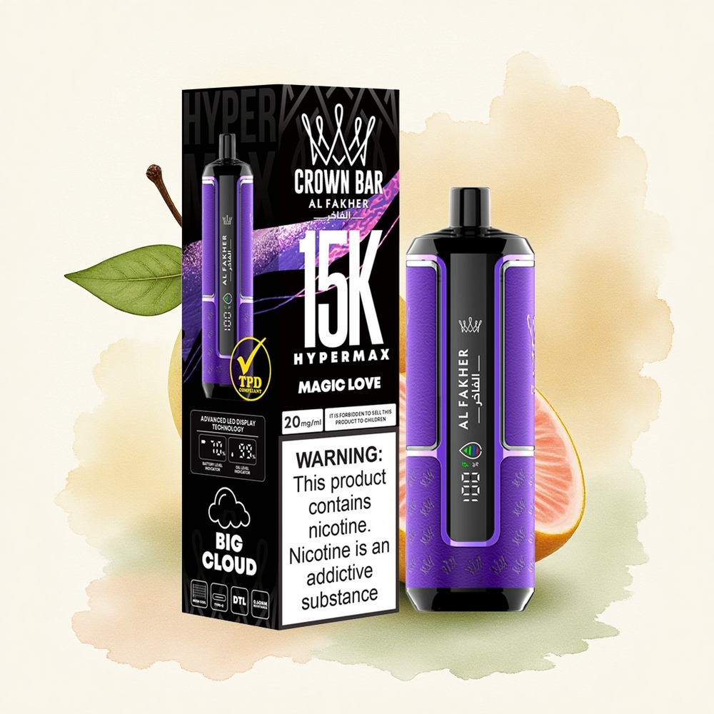Al Fakher Crown Bar 15K Hypermax Magic Love 22ml 600mAh 6mg Nicotine