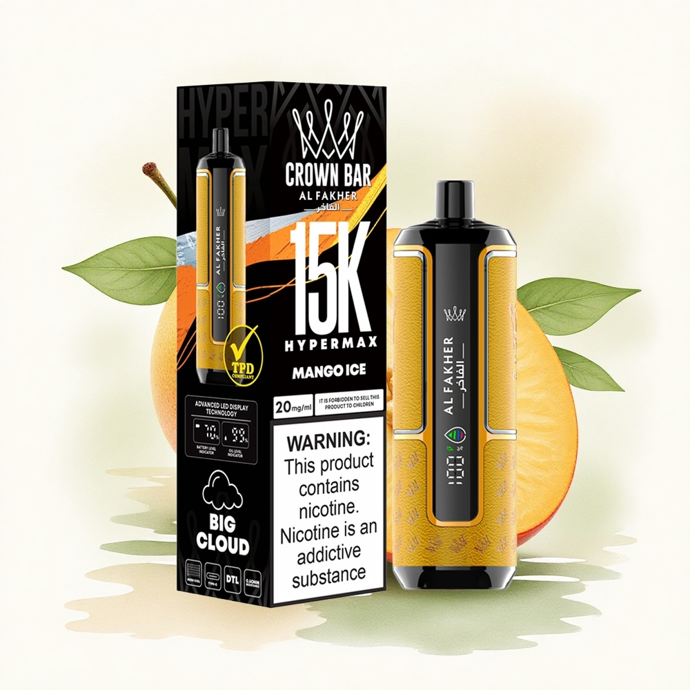 Al Fakher Crown Bar 15K Hypermax Mango Ice 22ml 600mAh DTL