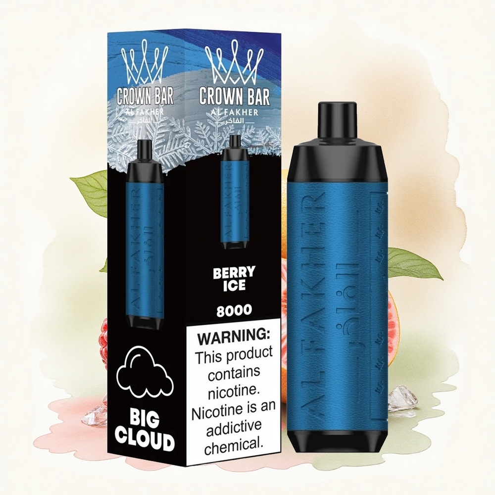 Al Fakher Crown Bar 8000 Crystal Berry Ice 18ml 5mg Nicotine 600mAh