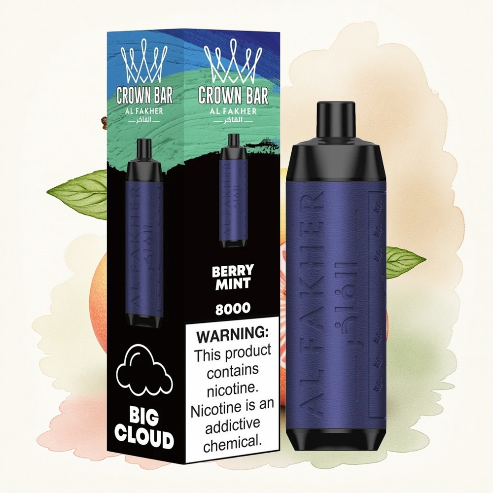 Al Fakher Crown Bar 8000 Crystal Berry Mint 600mAh 5mg Nicotine