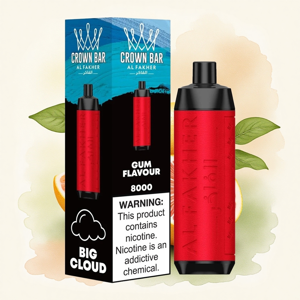 Al Fakher Crown Bar 8000 Crystal Gum Flavour 600mAh 18ml 5mg Nicotine