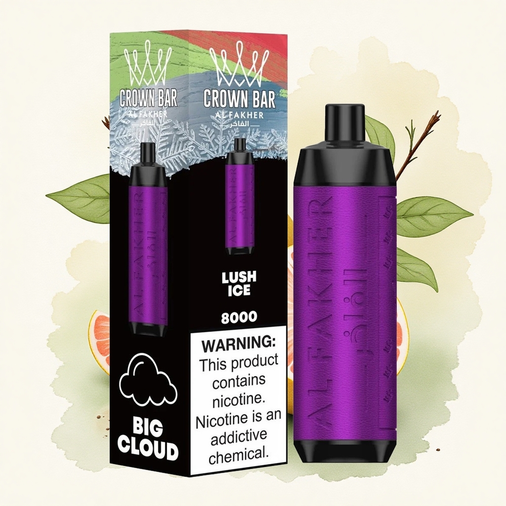 Al Fakher Crown Bar 8000 Crystal Ice Lush 600mAh 18ml 5mg Nicotine