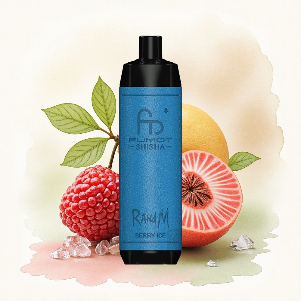 RandM Fumot Shisha 10000 Puffs Berry Ice 18ml 850mAh 0.5% Nicotine