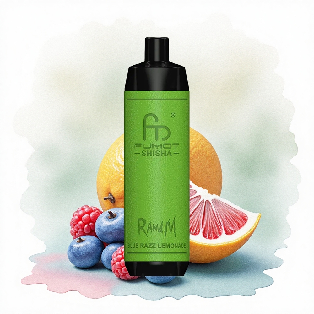 RandM Fumot Shisha 10000 Puffs Blue Razz Lemonade 18ml 0.5% Nicotine