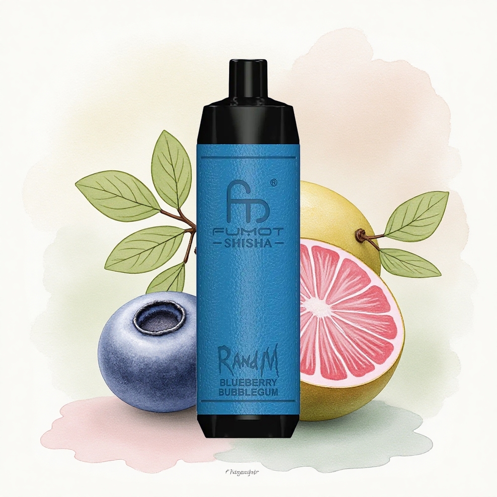 RandM Fumot Shisha 10000 Puffs Blueberry Bubblegum 18ml 850mAh 0.5% Nicotine