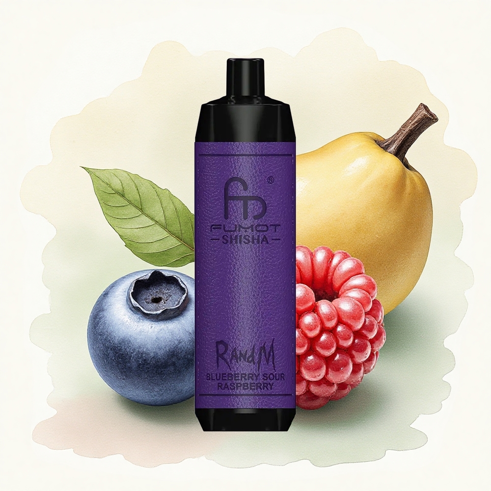 RandM Fumot Shisha 10000 Puffs Blueberry Sour Raspberry 850mAh 0.5% Nicotine