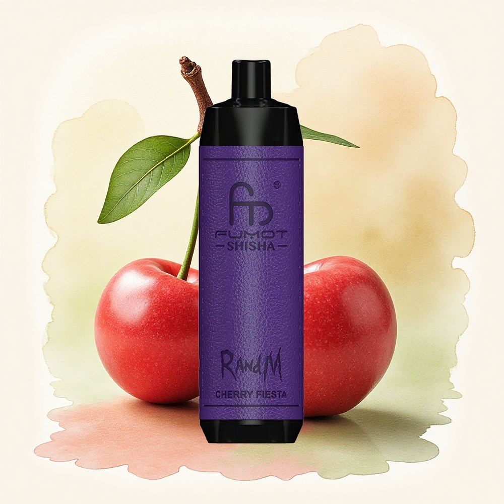 RandM Fumot Shisha 10000 Puffs Cherry Fiesta 18ml Mesh 850mAh