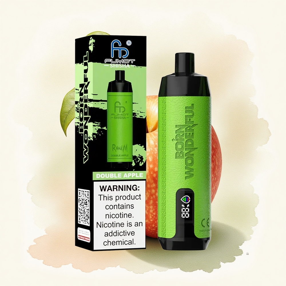 RandM Fumot Shisha 10000 Puffs Double Apple 18ml 0.5% Nicotine 850mAh