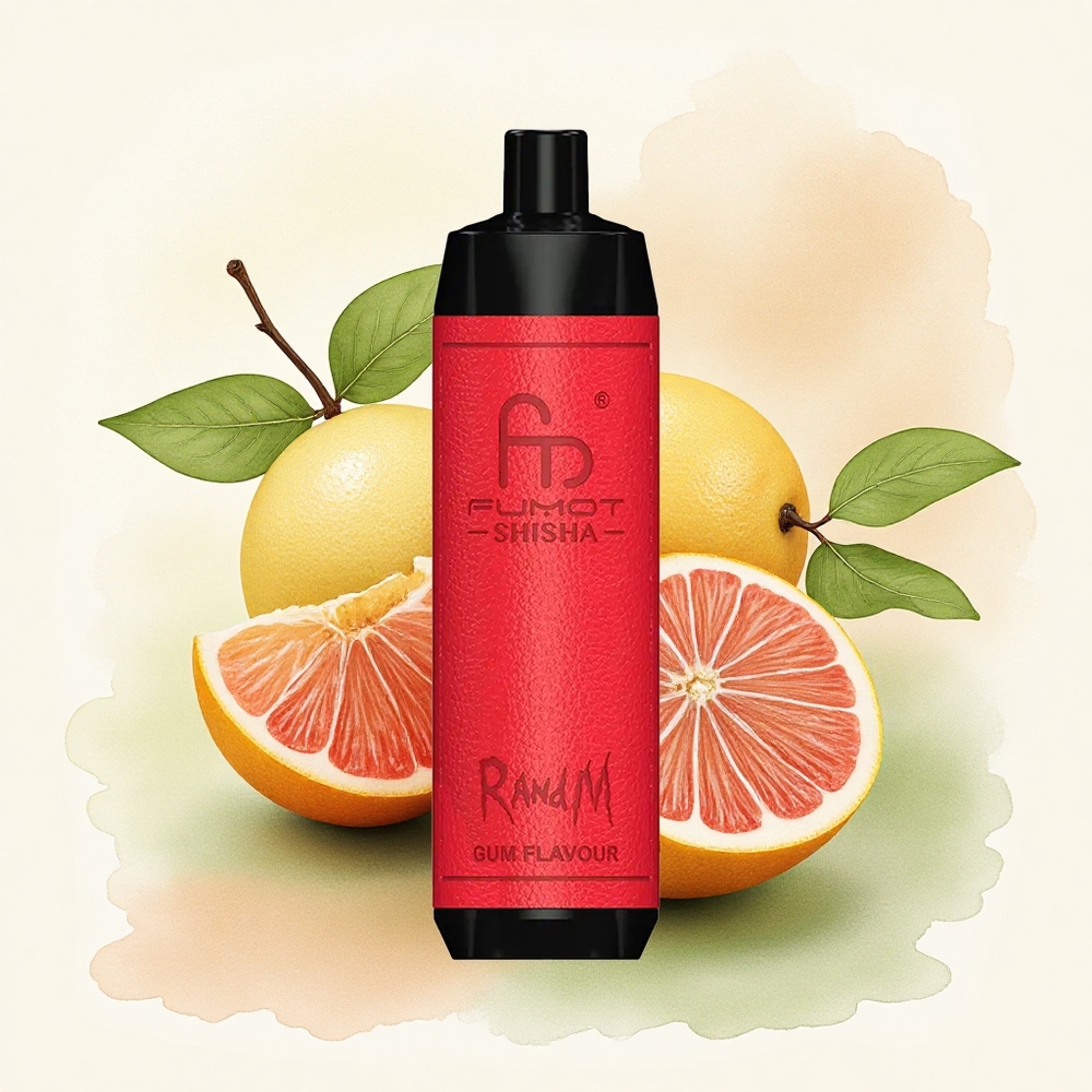 RandM Fumot Shisha 10000 Puffs Gum Flavour Mesh Coil 850mAh 0.5% Nicotine