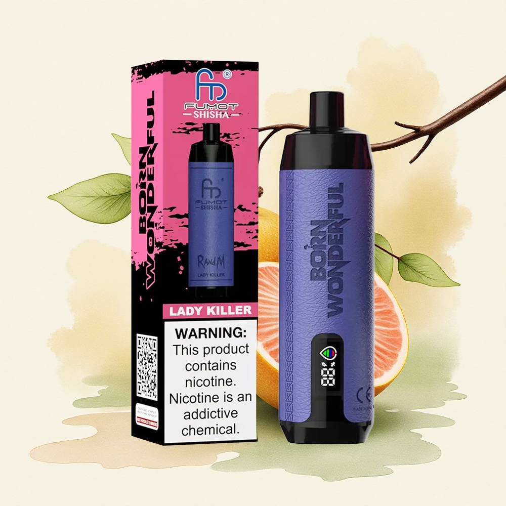 RandM Fumot Shisha 10000 Puffs Lady Killer 18ml 0.5% Nicotine 850mAh