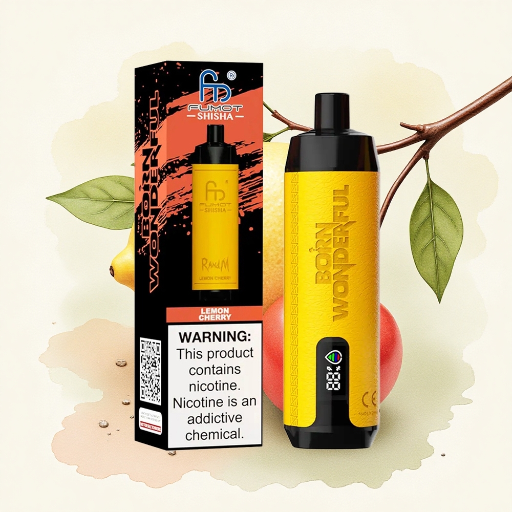 RandM Fumot Shisha 10000 Puffs Lemon Cherry 18ml 850mAh 0.5% Nicotine