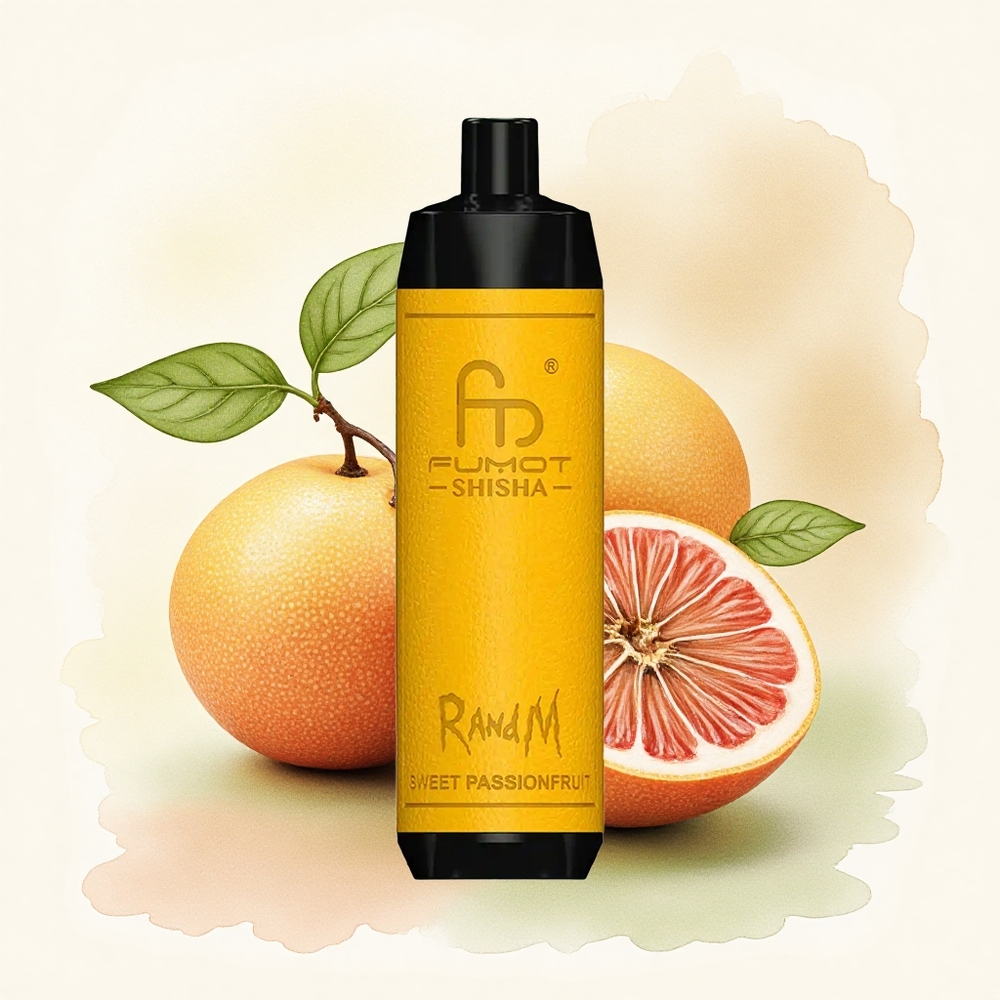 RandM Fumot Shisha 10000 Puffs Sweet Passion Fruit 18ml 850mAh 0.5% Nicotine