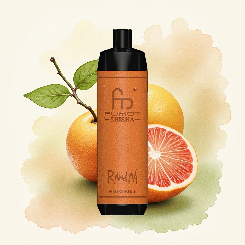 RandM Fumot Shisha 10000 Puffs Vimto Bull 18ml 0.5% Nicotine 850mAh