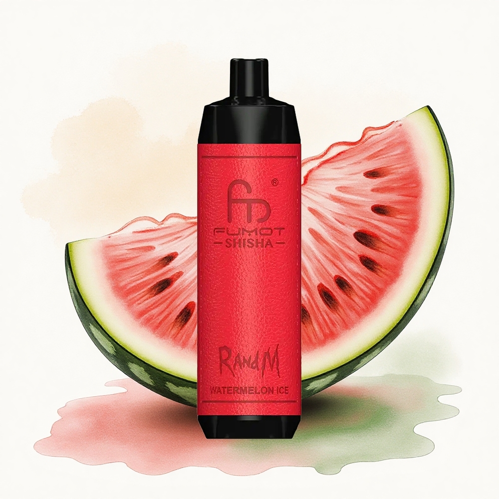 RandM Fumot Shisha 10000 Puffs Watermelon Ice 18ml 850mAh 0.5% Nicotine