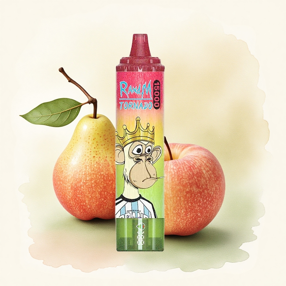 RandM Fumot Tornado 15000 Puffs Apple Peach Pear 25ml 850mAh Mesh Coil