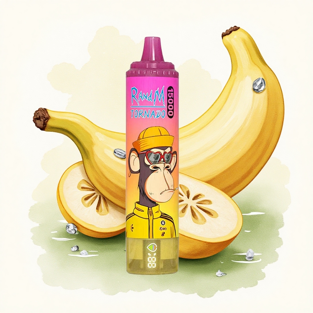 RandM Fumot Tornado 15000 Puffs Banana Ice 25ml 850mAh Mesh