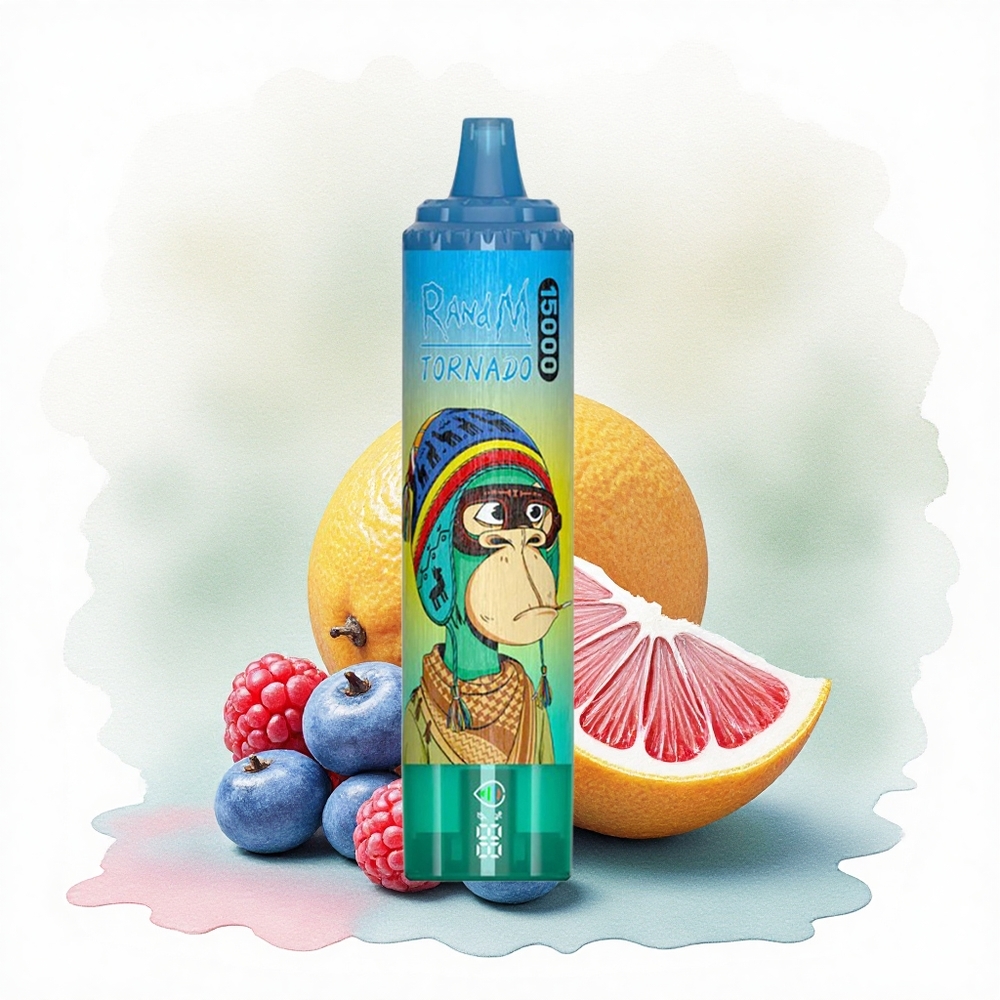 RandM Fumot Tornado 15000 Puffs Blue Razz Lemonade 25ml 850mAh Mesh Coil
