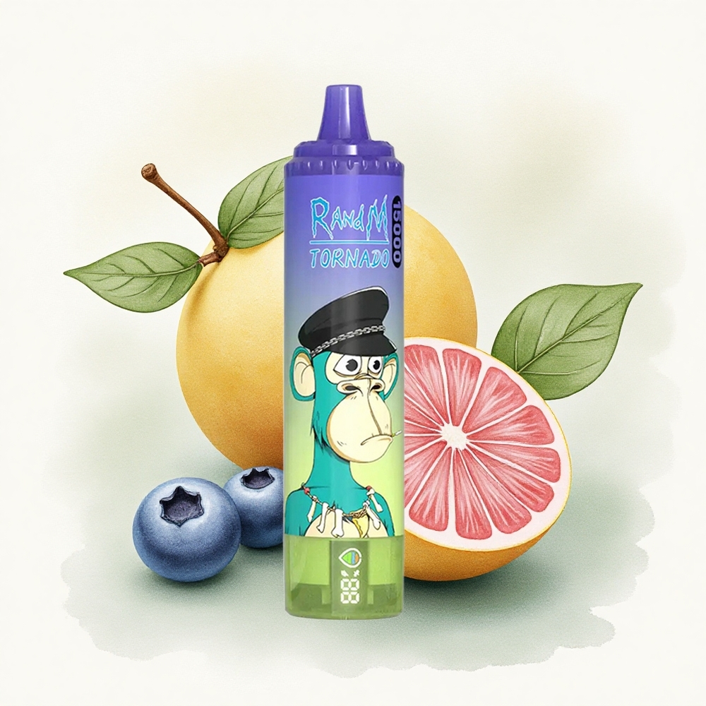 RandM Fumot Tornado 15000 Puffs Blueberry Bubble Gum 25ml 850mAh Mesh Coil