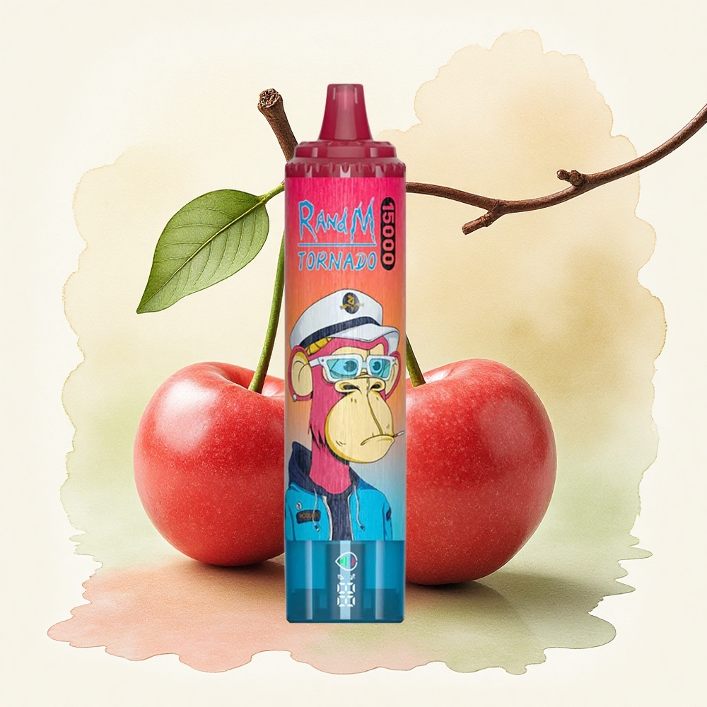 RandM Fumot Tornado 15000 Puffs Cherry 25ml 850mAh Mesh Coil