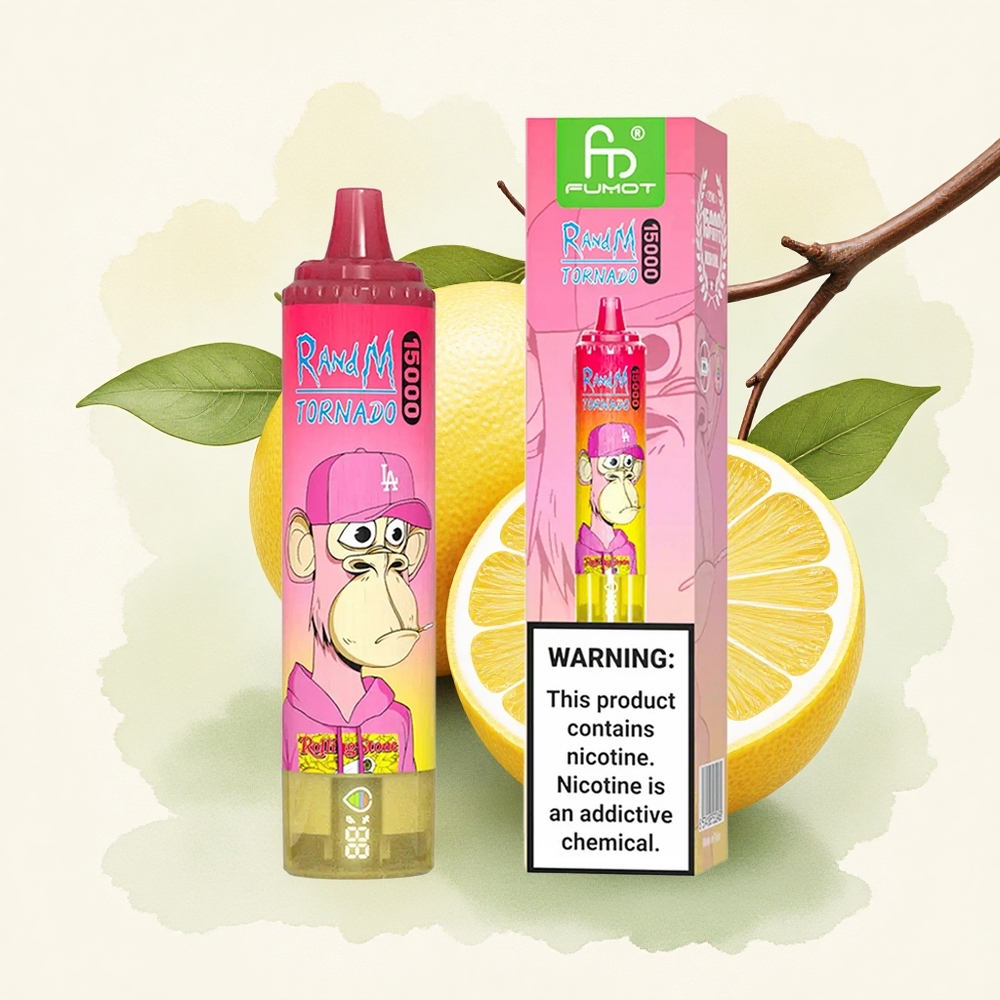 RandM Fumot Tornado 15000 Puffs Lemon 25ml 850mAh Mesh Coil