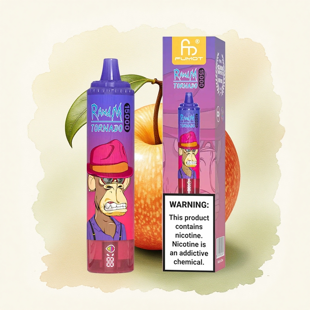 RandM Fumot Tornado 15000 Puffs Sour Apple 25ml 850mAh Mesh Coil