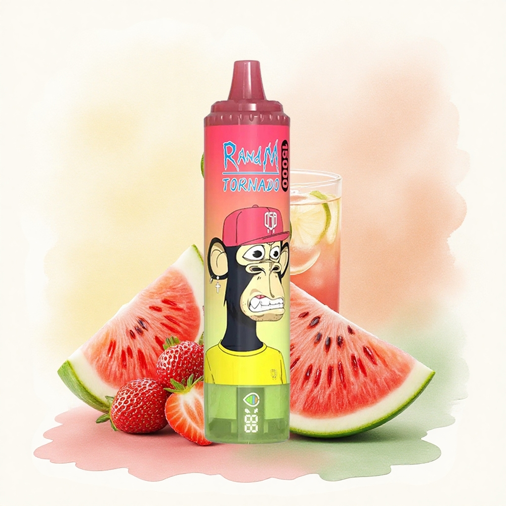 RandM Fumot Tornado 15000 Puffs Strawberry Watermelon Lemonade 25ml 850mAh Mesh Coil