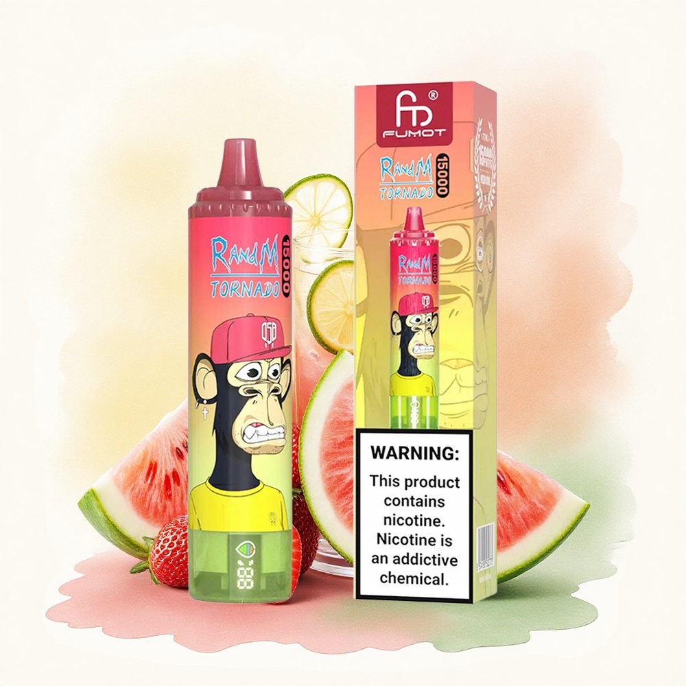 RandM Fumot Tornado 15000 Puffs Strawberry Watermelon Lemonade 25ml 850mAh Mesh Coil