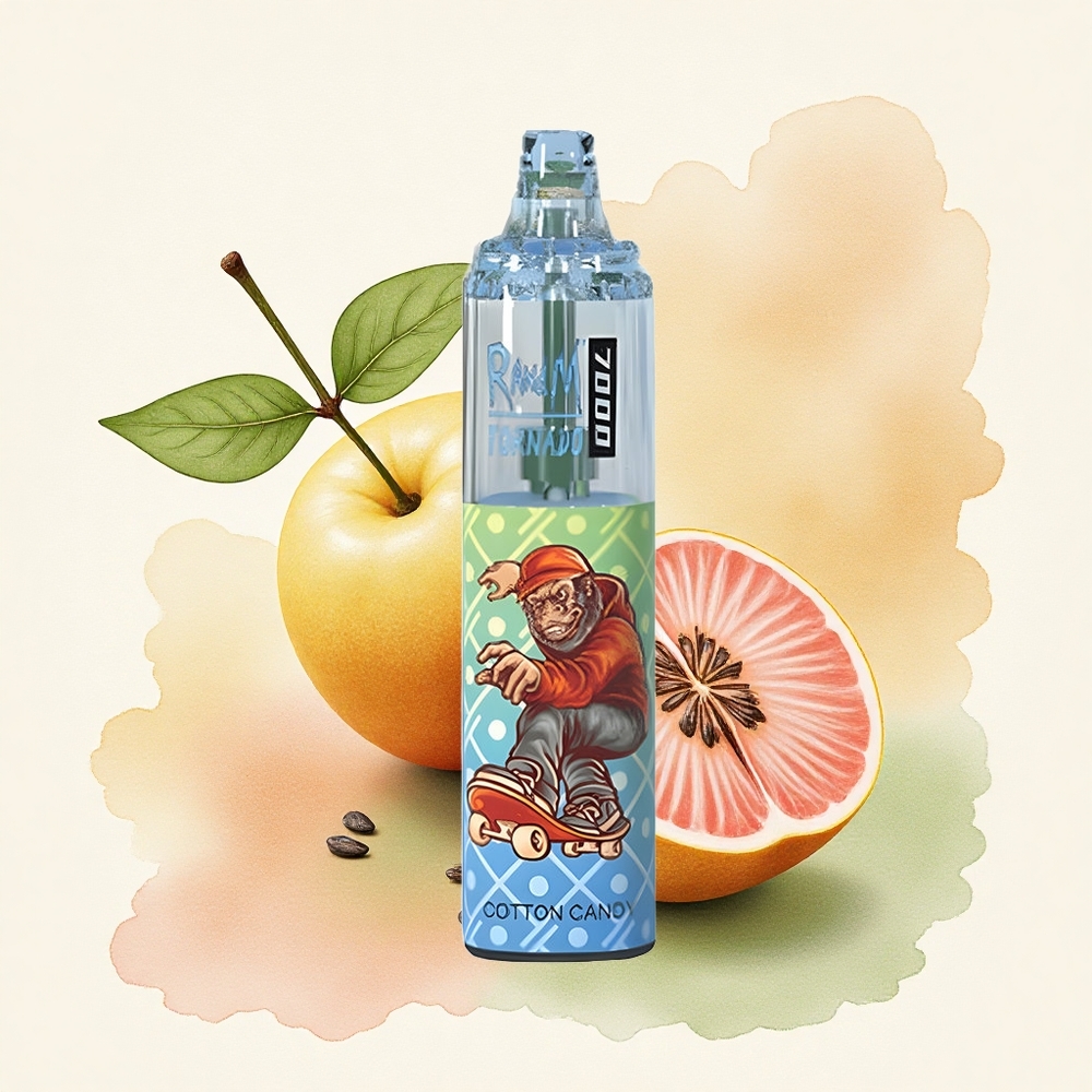 RandM Fumot Tornado 7000 Puffs Cotton Candy Mesh 850mAh 5% Nicotine