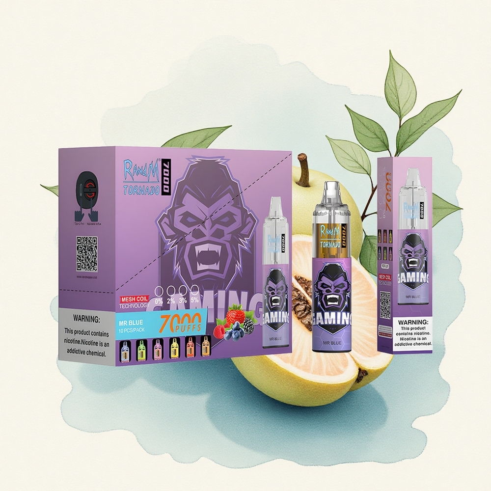 RandM Fumot Tornado 7000 Puffs Dr. Blue Mesh Coil 850mAh Adjustable Air