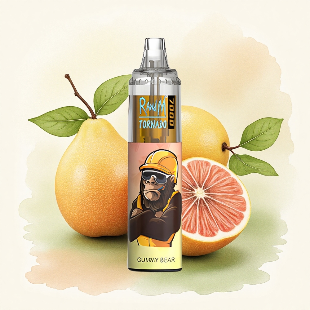 RandM Fumot Tornado 7000 Puffs Gummy Bear Mesh Coil 850mAh Type-C 5% Nicotine