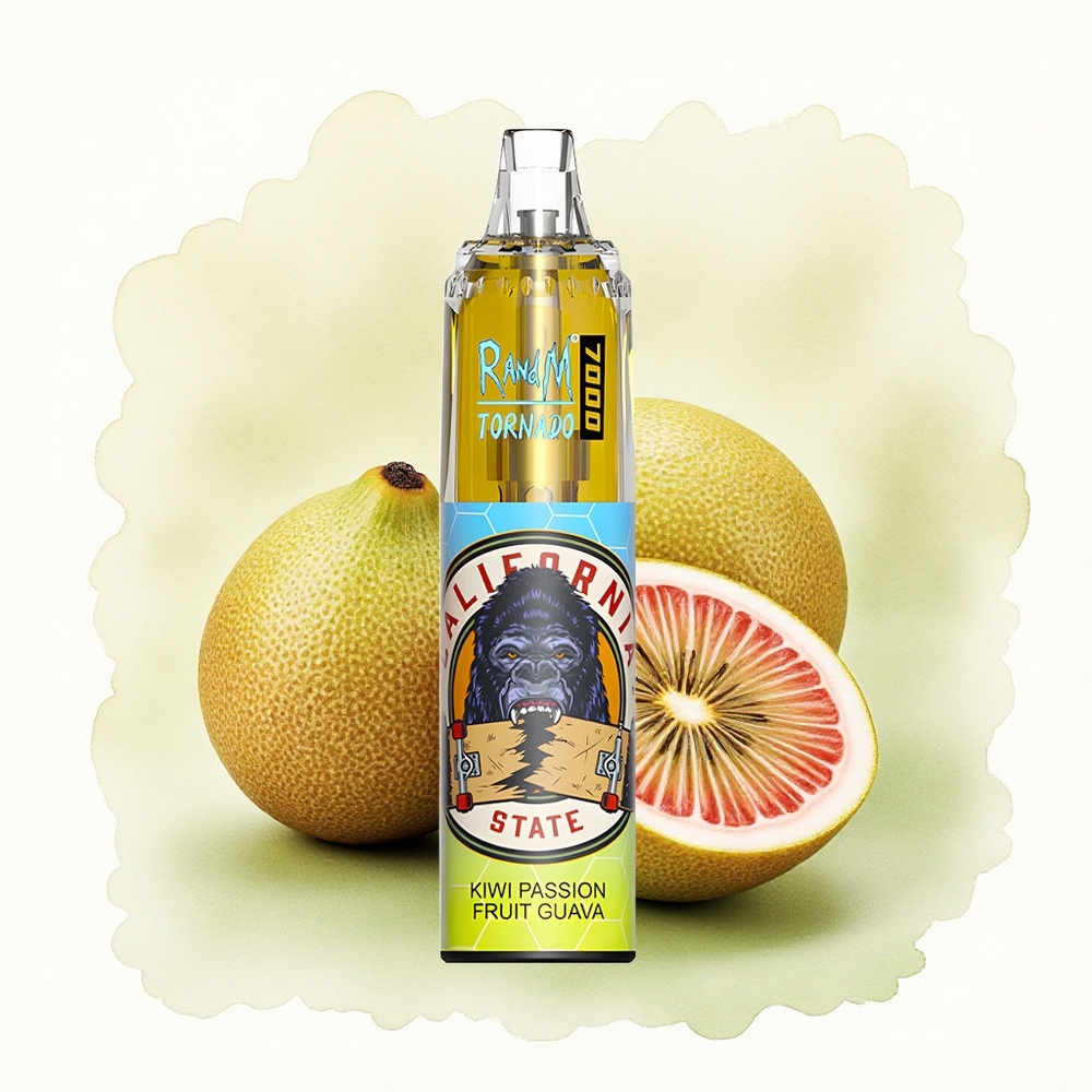 RandM Fumot Tornado 7000 Puffs Kiwi Passion Fruit Guava 14ML 850mAh Mesh Coil