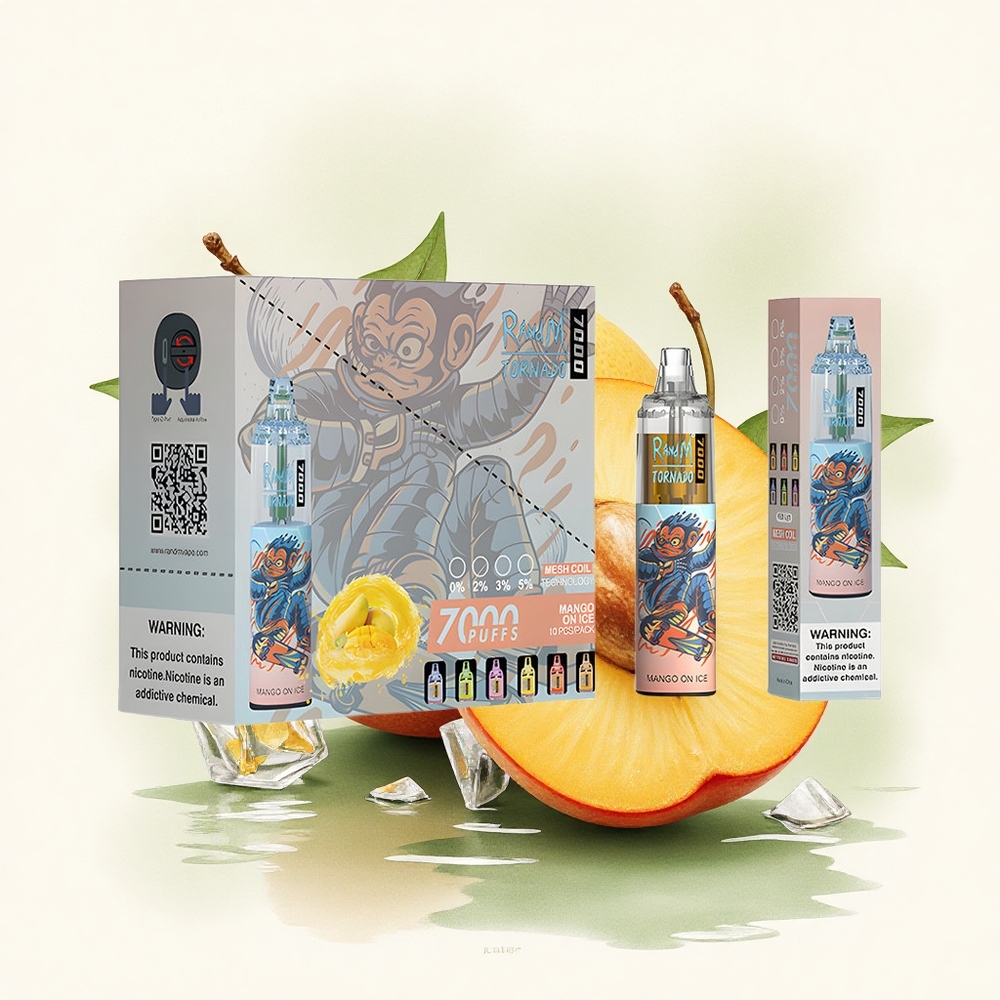 RandM Fumot Tornado 7000 Puffs Mango On Ice 14ML Mesh 850mAh