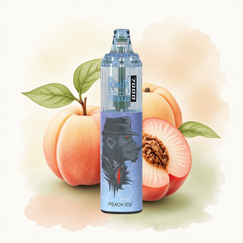 RandM Fumot Tornado 7000 Puffs Peach Ice Mesh 850mAh 5% Nicotine