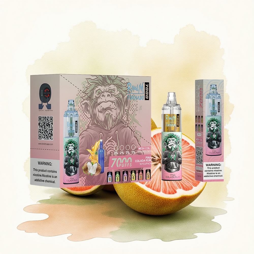 RandM Fumot Tornado 7000 Puffs Pina Colada Rum Mesh 850mAh Air-Adjustable