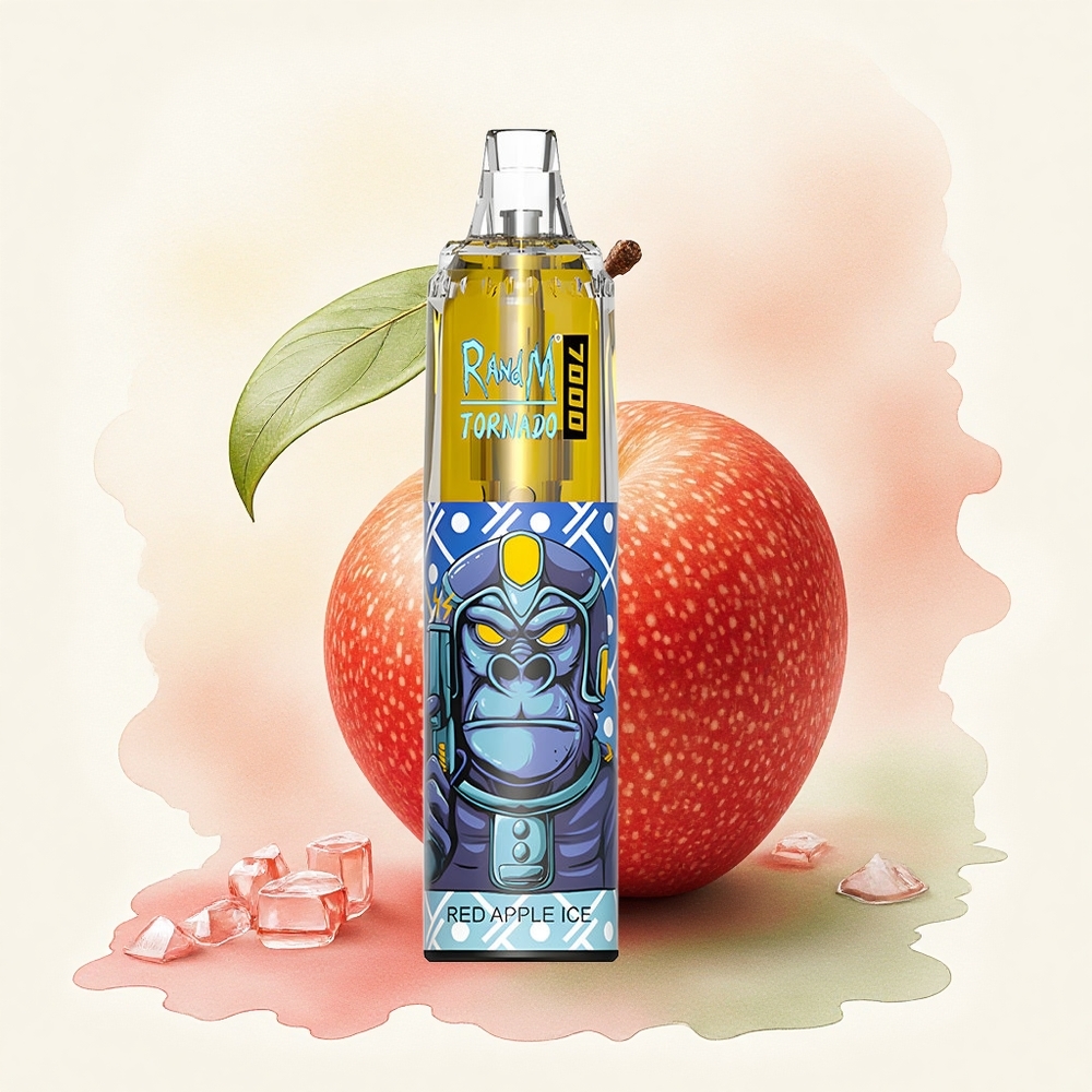 RandM Fumot Tornado 7000 Puffs Red Apple Ice 14ML 850mAh Mesh Coil