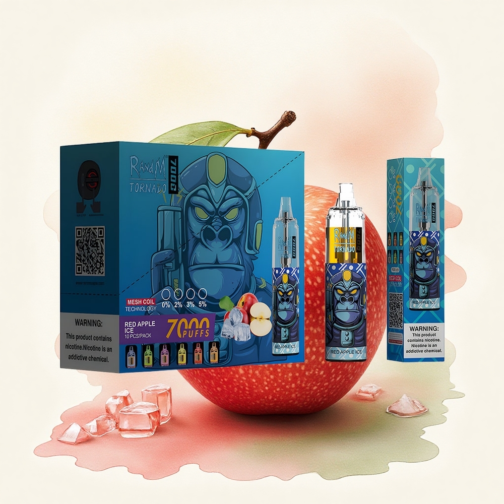 RandM Fumot Tornado 7000 Puffs Red Apple Ice 14ML 850mAh Mesh Coil