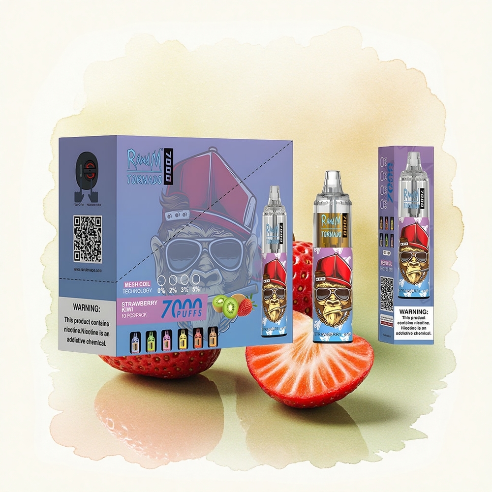 RandM Fumot Tornado 7000 Puffs Strawberry Kiwi 14ML 850mAh Mesh