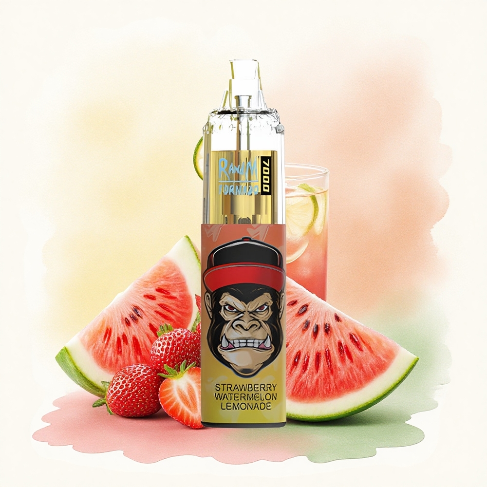 RandM Fumot Tornado 7000 Puffs Strawberry Watermelon Lemonade Mesh Coil 14ML 5% Nicotine