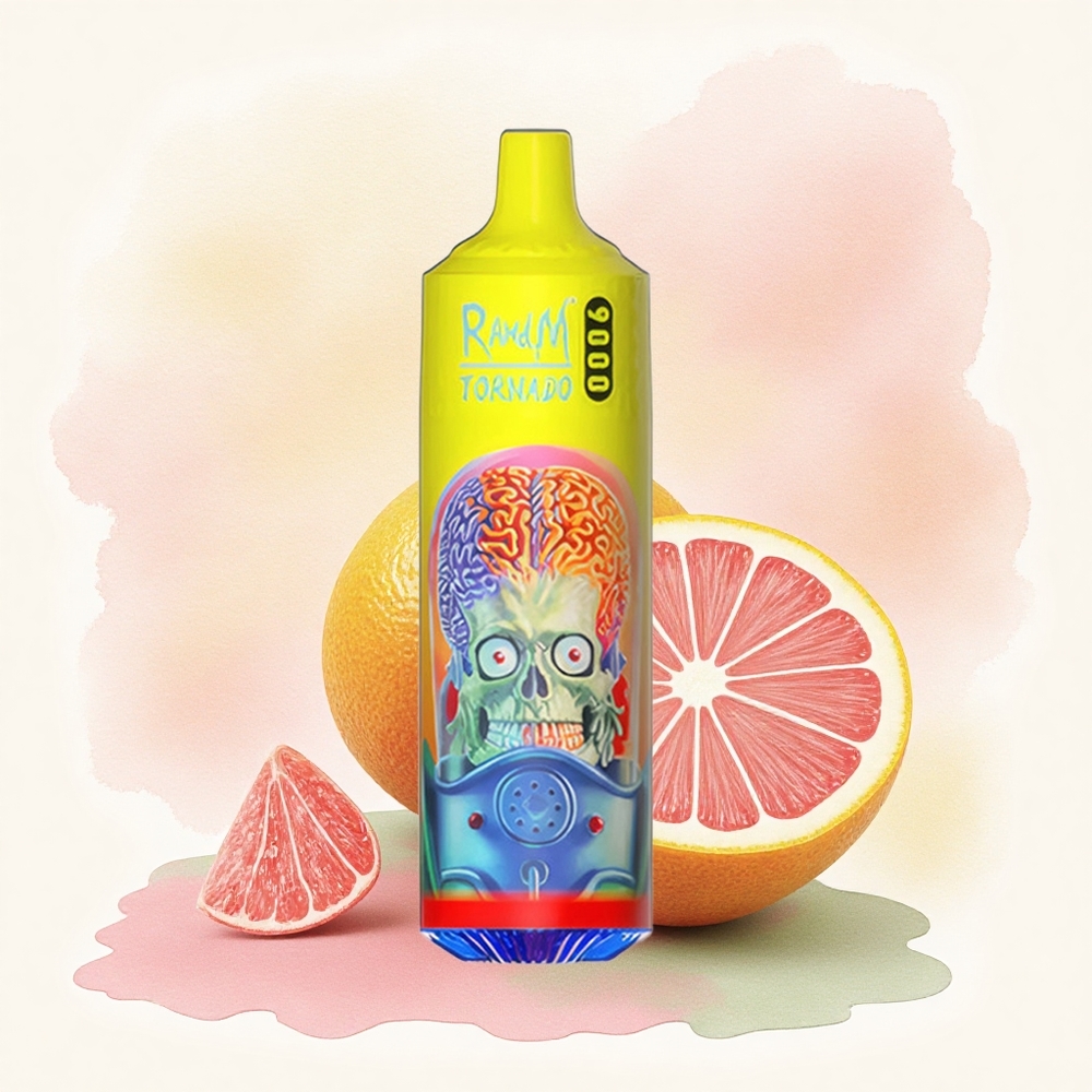 RandM Fumot Tornado 9000 Puffs Pink Lemonade 18mL Mesh Coil 850mAh RGB Display