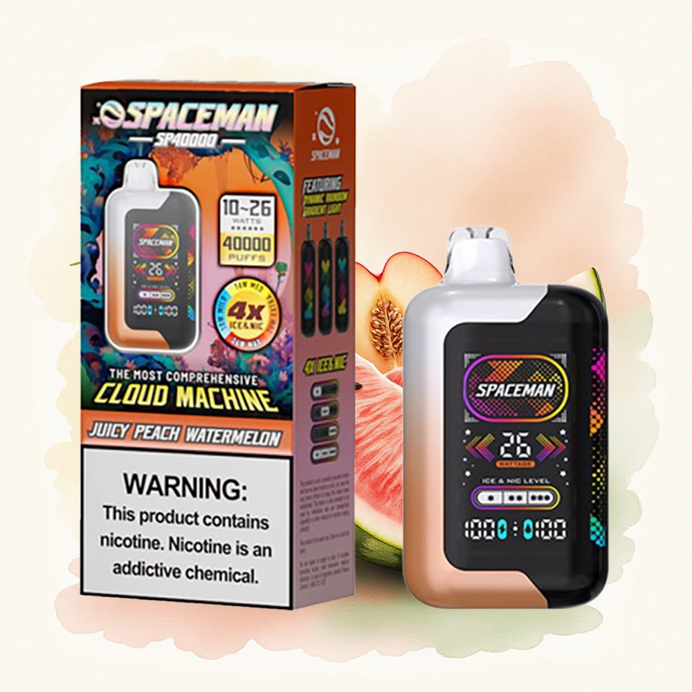 SMOK SPACEMAN SP40000 Puffs Juicy Peach Watermelon 20ml 50mg Nicotine 1000mAh